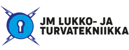 JM Lukko-ja turvatekniikka logo.